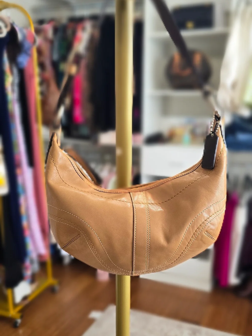Coach Y2K Tan Leather Hobo-Soho Shoulder Bag